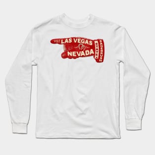 Vintage Las Vegas Nevada Travel Good Luck Sagebrush State Horse Shoes Long Sleeve T-Shirt